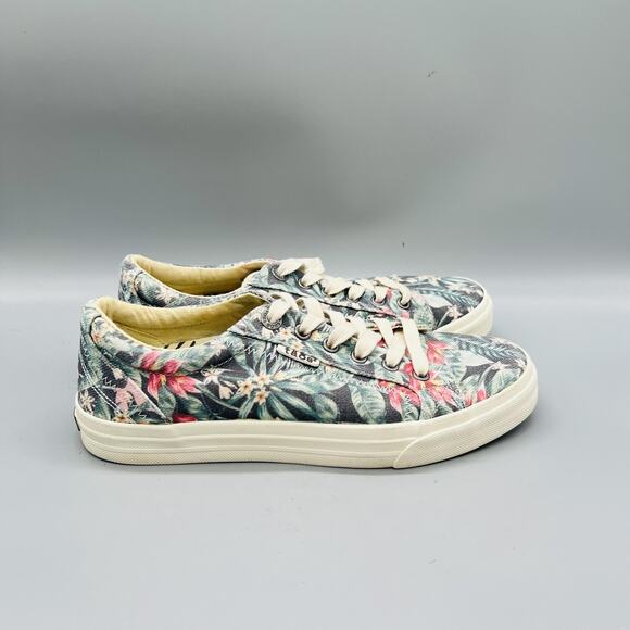 Taos Shoes - Taos Shoes Women 8.5 Multicolor Floral Canvas Plim Soul Lace Up Sneakers Comfort